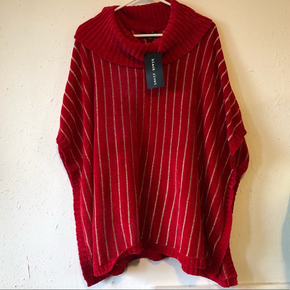 NWT Black Rivet Red Cover Up Jacket Warm Coat Top - Picture 1 of 8